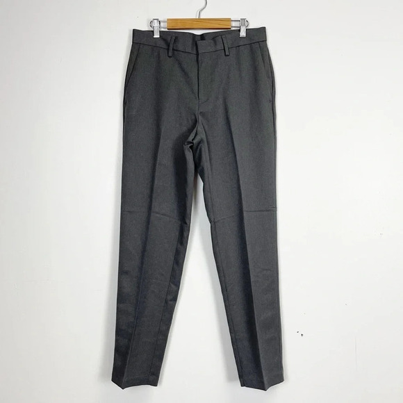 NEW Reaction Kenneth Cole Pants Mens 30x30 Gray Slacks Slim Fit Dress Pants NWT - Picture 1 of 12